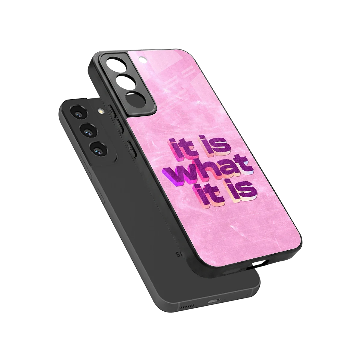 What It Is sleek samsung galaxy s22 cover with tempered glass back and TPU edges