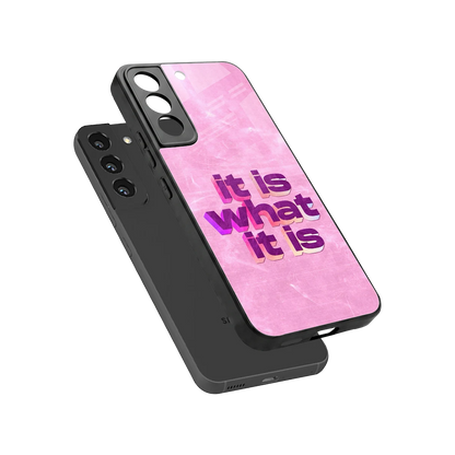 What It Is sleek samsung galaxy s22 cover with tempered glass back and TPU edges