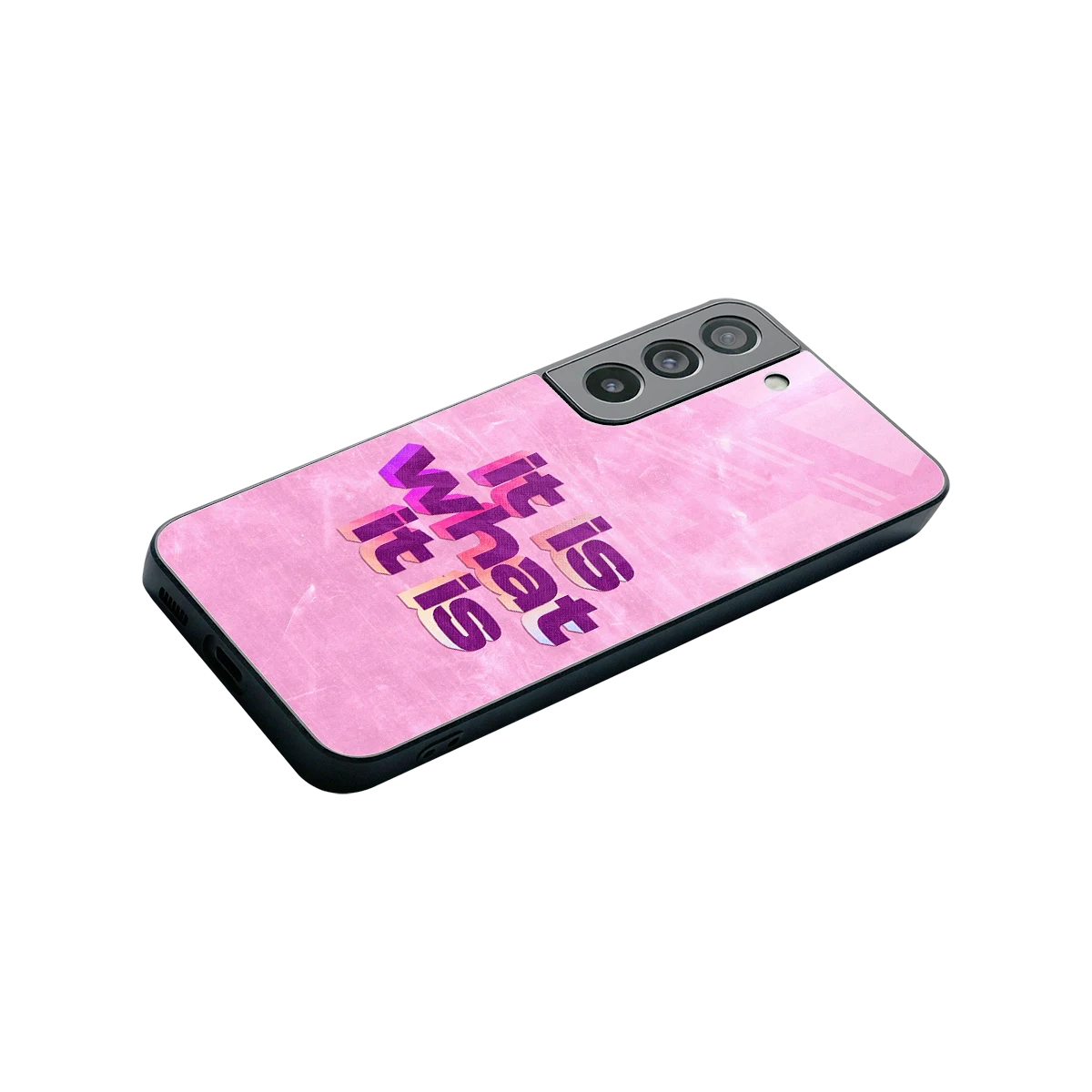 What It Is stylish phone case for samsung galaxy s22 | glossy glass and slim fit