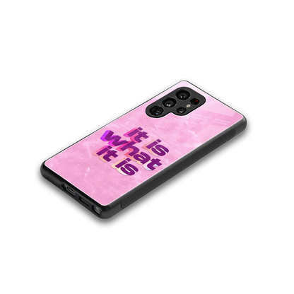 What It Is stylish phone case for samsung galaxy s25 ultra | glossy glass and slim fit