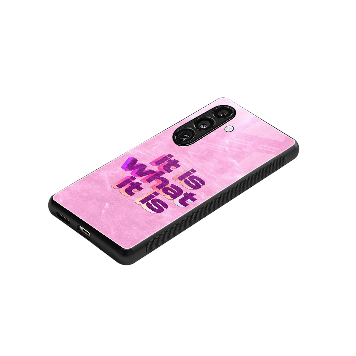 What It Is stylish phone case for samsung galaxy s24 | glossy glass and slim fit