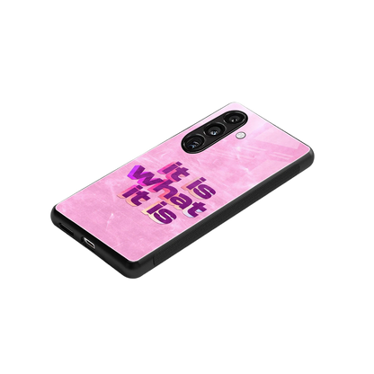 What It Is stylish phone case for samsung galaxy s24 | glossy glass and slim fit