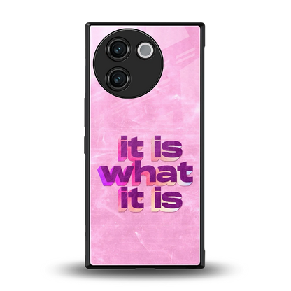 What It Is back phone cover | glass case for vivo v30e