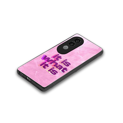 What It Is stylish phone case for vivo v40e | glossy glass and slim fit