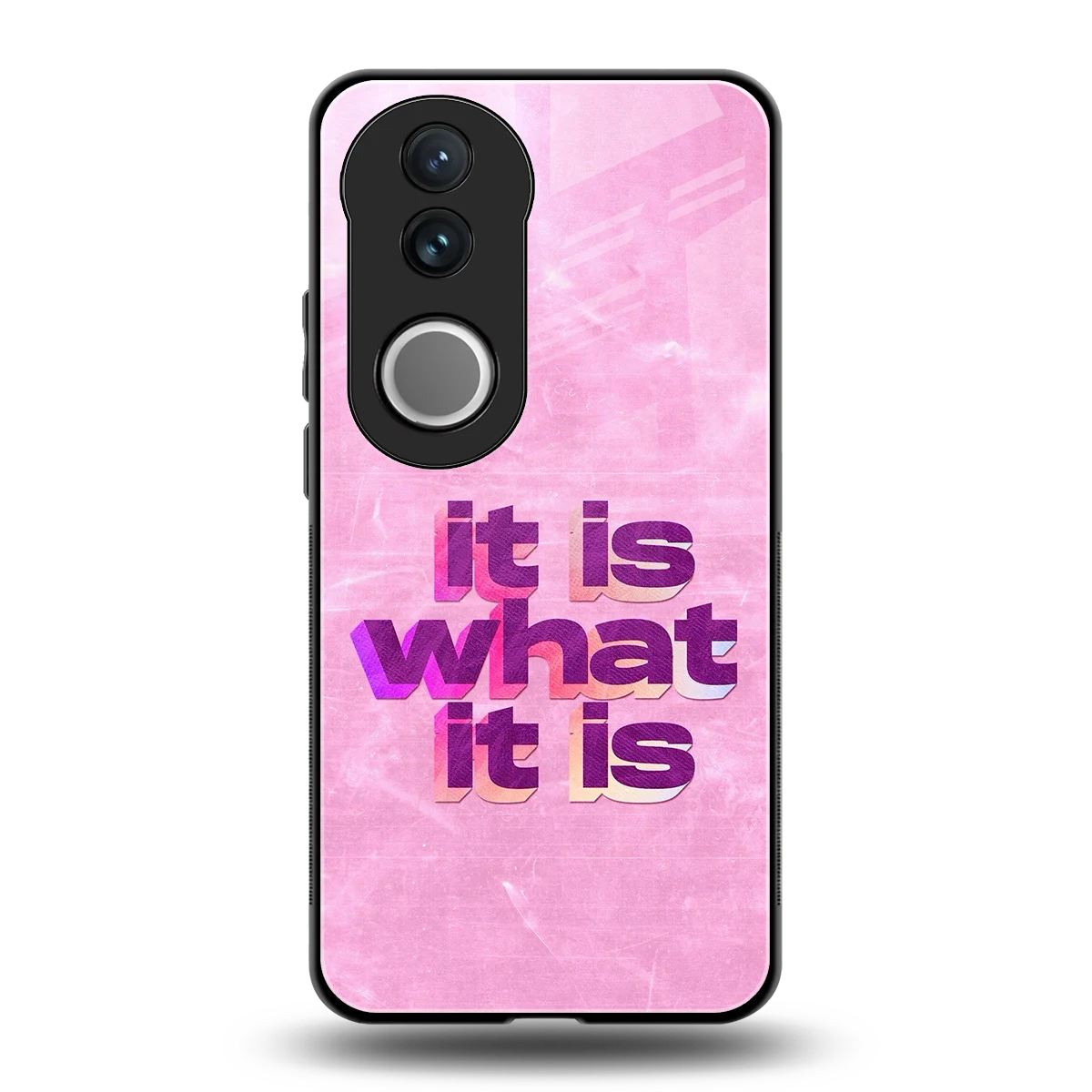 What It Is back phone cover | glass case for vivo v50