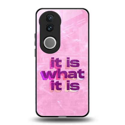 What It Is back phone cover | glass case for vivo v50