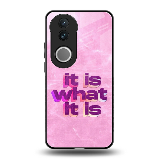 What It Is back phone cover | glass case for vivo v50