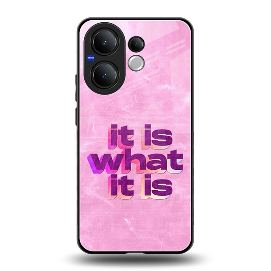 What It Is back phone cover | glass case for vivo v60