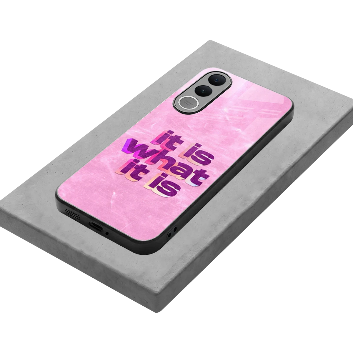 What It Is stylish phone case for vivo v70 fe | glossy glass and slim fit