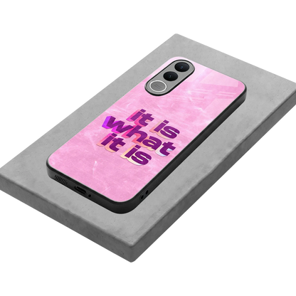 What It Is stylish phone case for vivo v70 fe | glossy glass and slim fit
