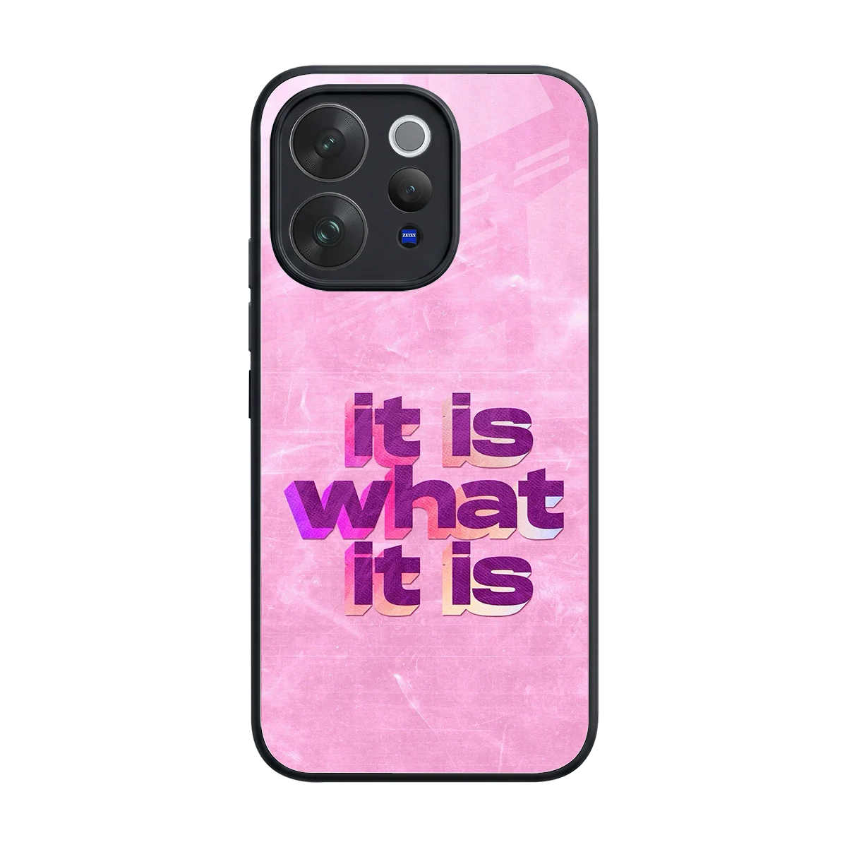 What It Is back phone cover | glass case for vivo v70