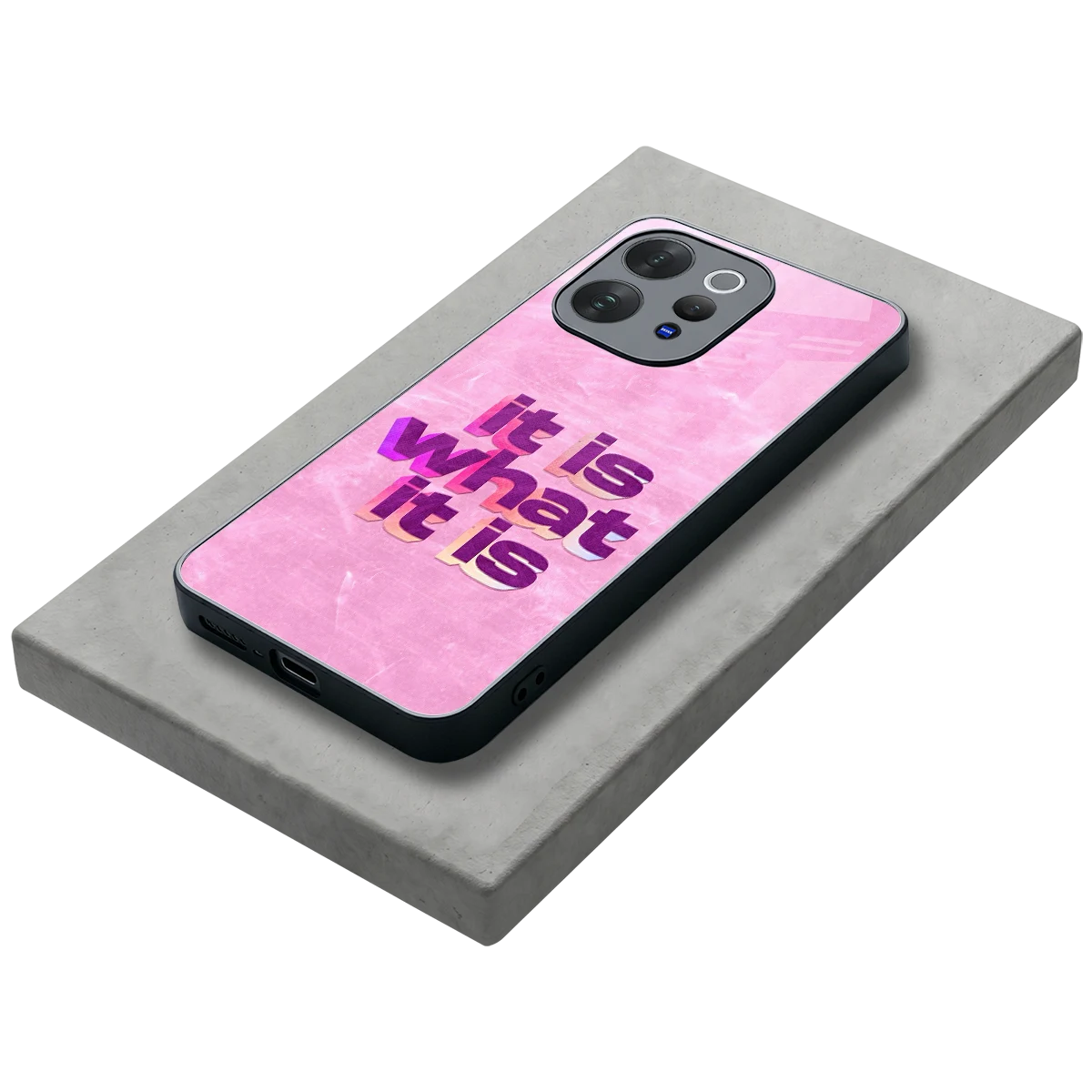 What It Is stylish phone case for vivo v70 | glossy glass and slim fit