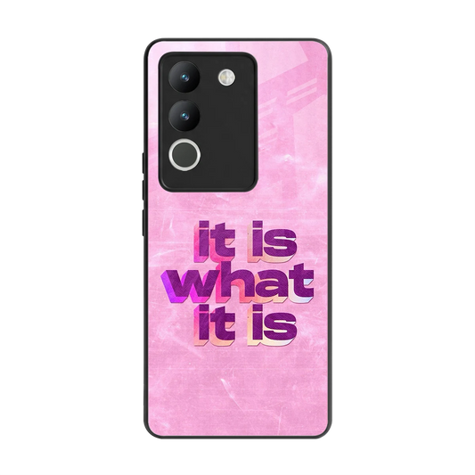 What It Is back phone cover | glass case for vivo y200 5g