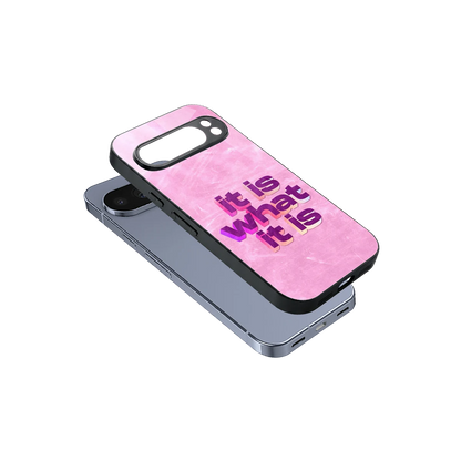 What It Is sleek google pixel 10 pro cover with tempered glass back and TPU edges