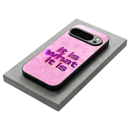 What It Is stylish phone case for google pixel 10 pro | glossy glass and slim fit