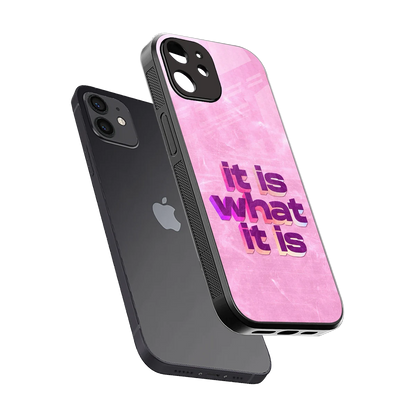 What It Is sleek iphone 11 cover with tempered glass back and TPU edges
