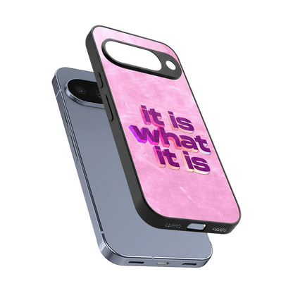 What It Is sleek google pixel 10 cover with tempered glass back and TPU edges