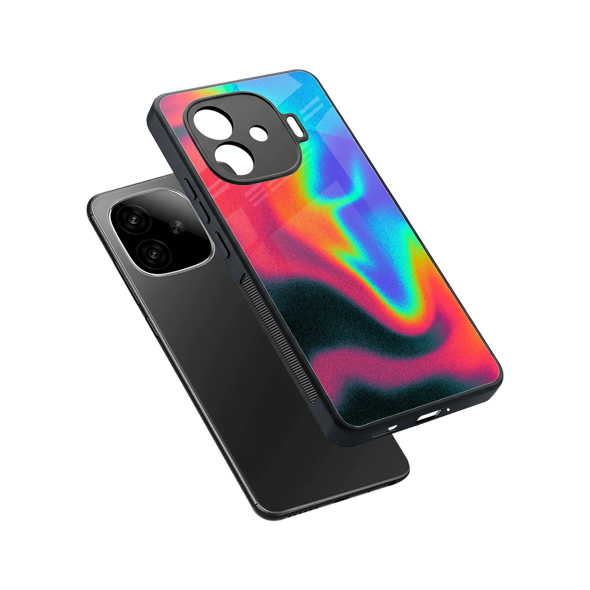 Whirlwind Aura sleek iqoo neo 10r 5g cover with tempered glass back and TPU edges