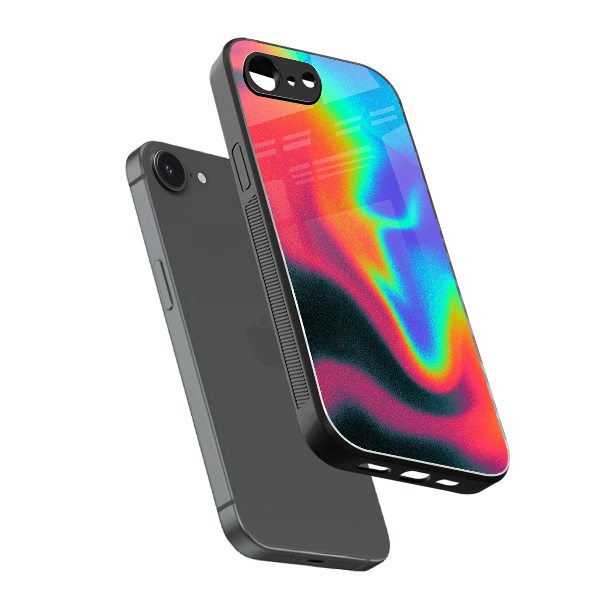 Whirlwind Aura sleek iphone 17e cover with tempered glass back and TPU edges