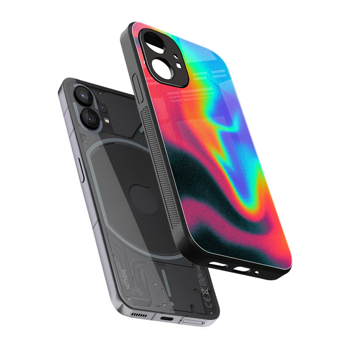 Whirlwind Aura sleek nothing phone 1 cover with tempered glass back and TPU edges