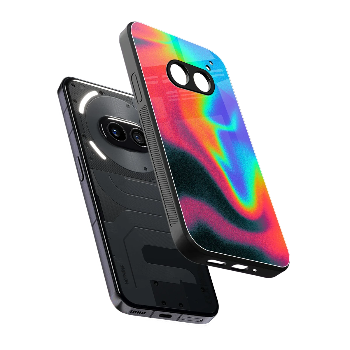Whirlwind Aura sleek nothing phone 2a plus cover with tempered glass back and TPU edges