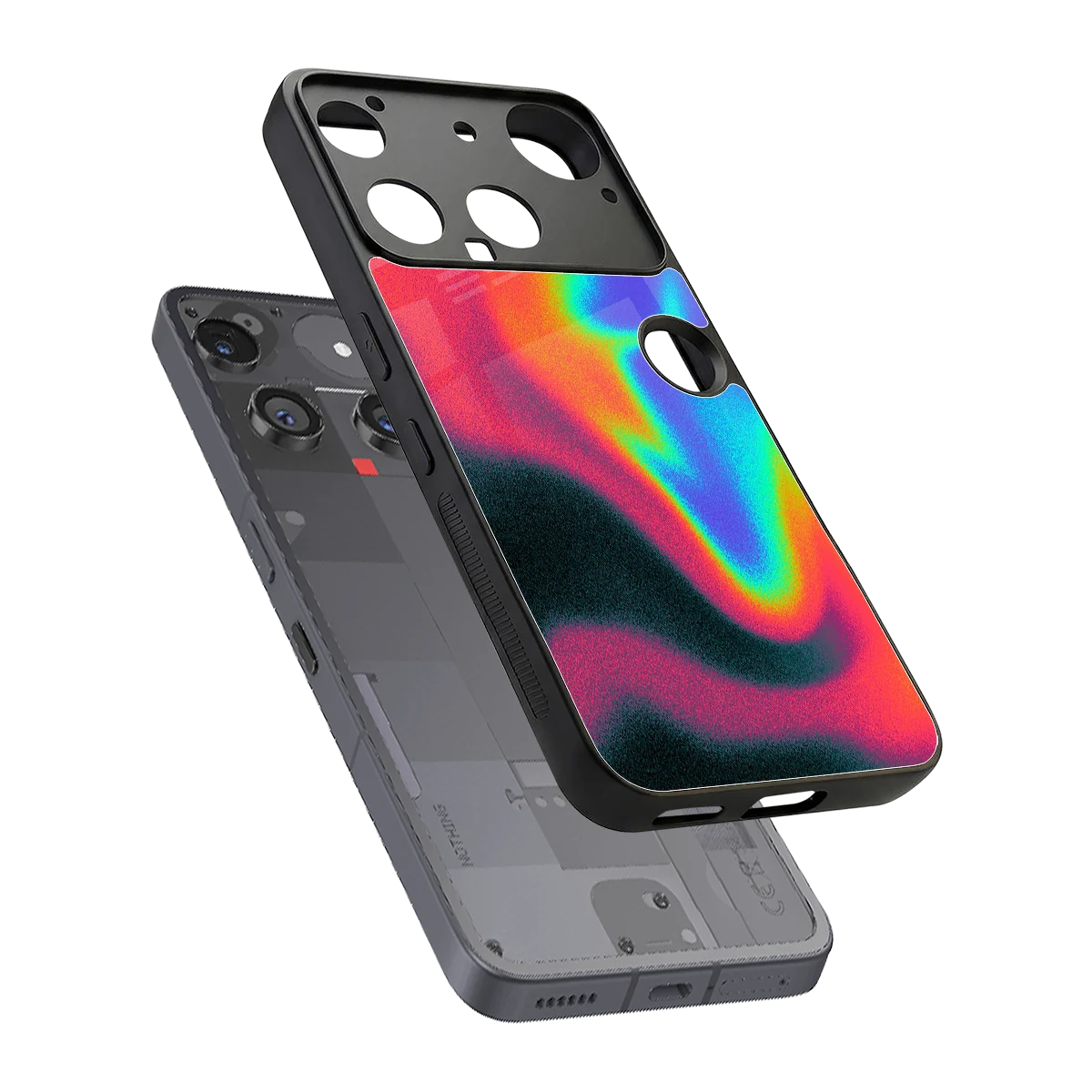 Whirlwind Aura sleek nothing phone 3 cover with tempered glass back and TPU edges
