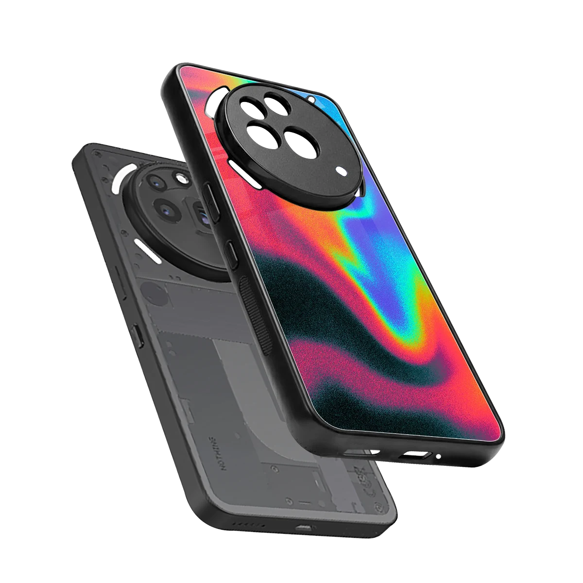Whirlwind Aura sleek nothing phone 3a pro cover with tempered glass back and TPU edges