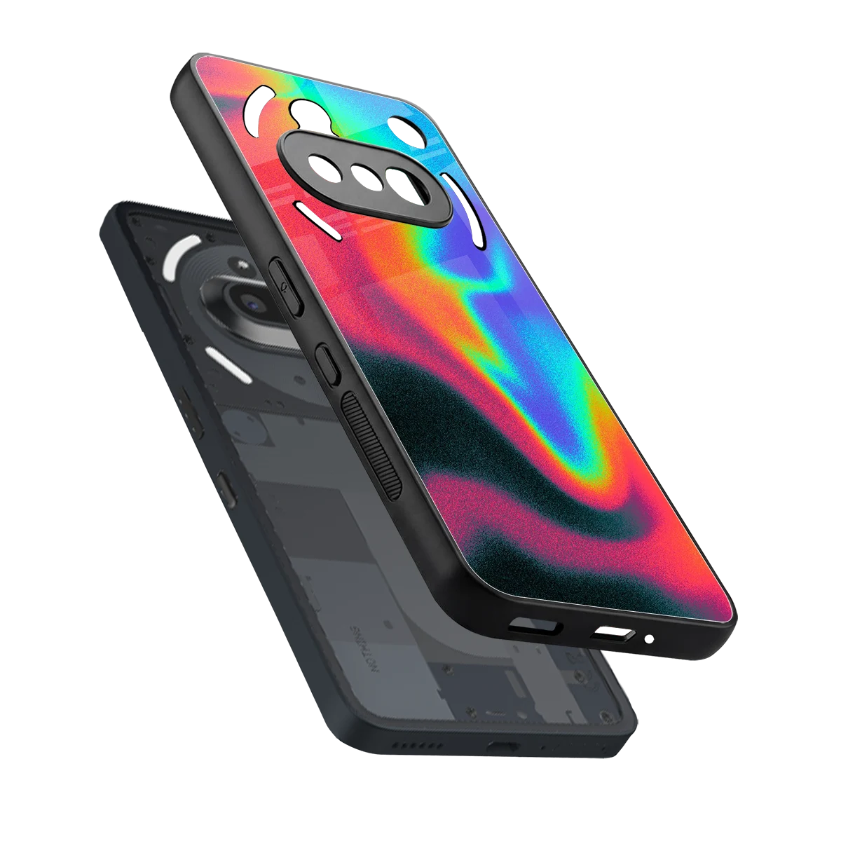 Whirlwind Aura sleek nothing phone 3a cover with tempered glass back and TPU edges