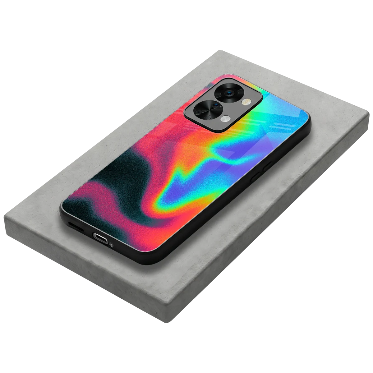 Whirlwind Aura stylish phone case for oneplus nord 2t | glossy glass and slim fit