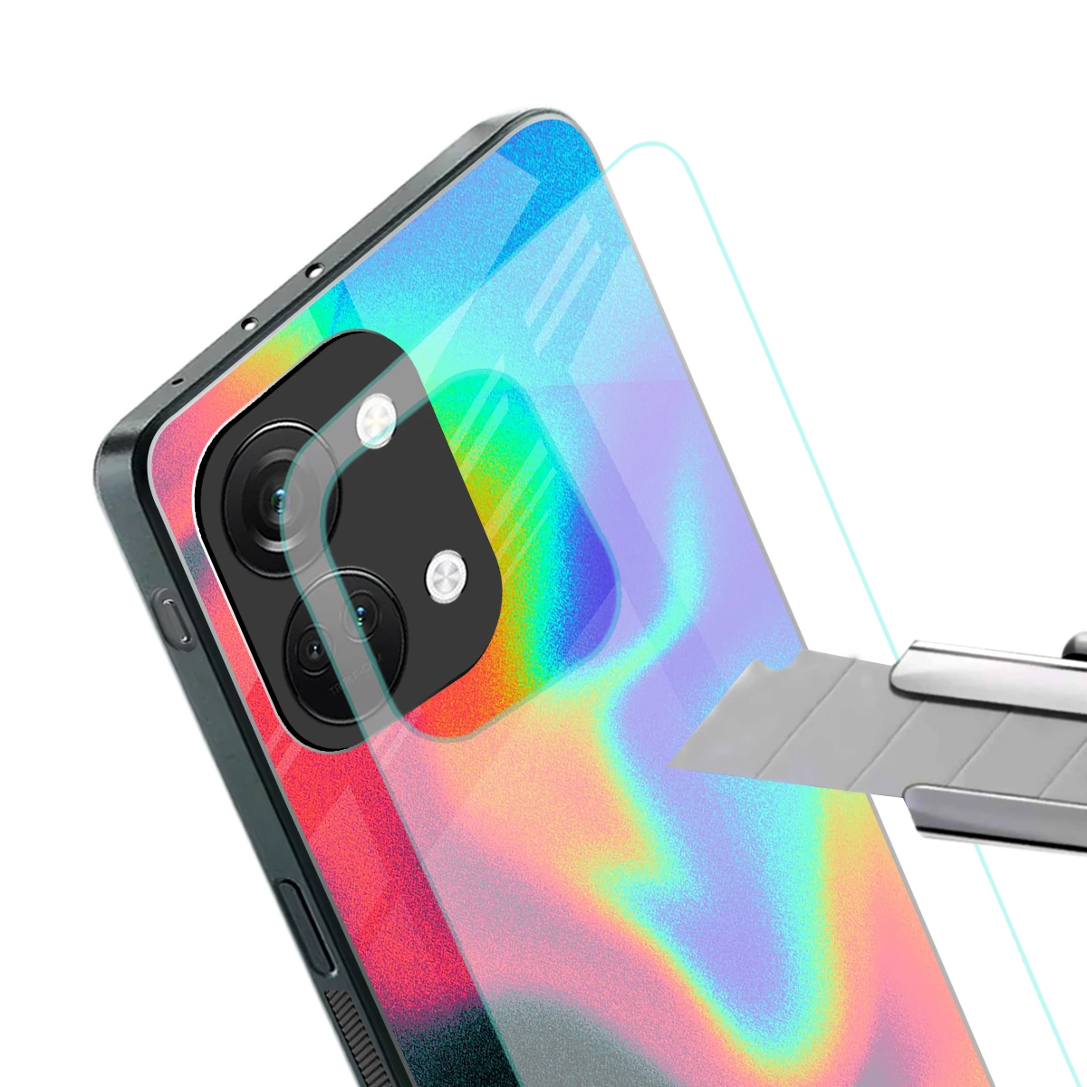 Whirlwind Aura stylish phone case for oneplus nord 3 | glossy glass and slim fit