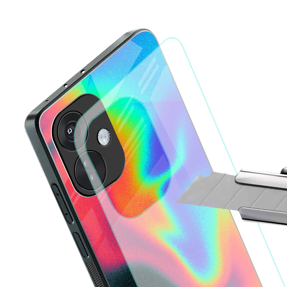 Whirlwind Aura stylish phone case for oneplus nord ce 3 | glossy glass and slim fit