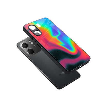 Whirlwind Aura sleek oppo a5x 5g cover with tempered glass back and TPU edges