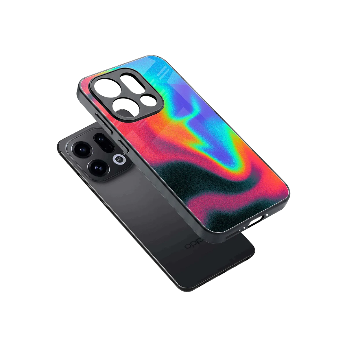 Whirlwind Aura sleek oppo find x9 cover with tempered glass back and TPU edges