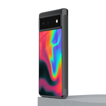 Whirlwind Aura stylish phone case for google pixel 6a | glossy glass and slim fit