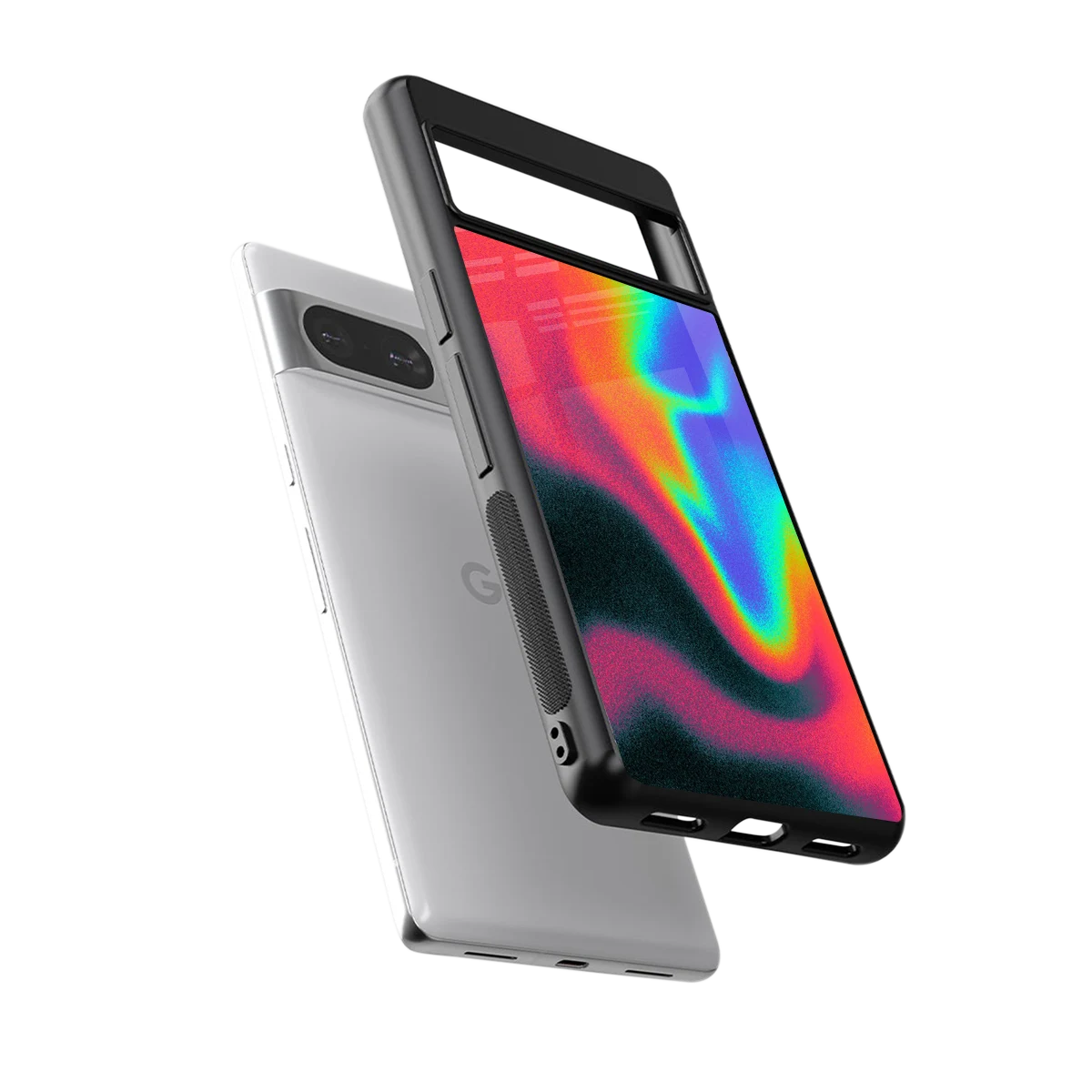 Whirlwind Aura sleek google pixel 8 cover with tempered glass back and TPU edges