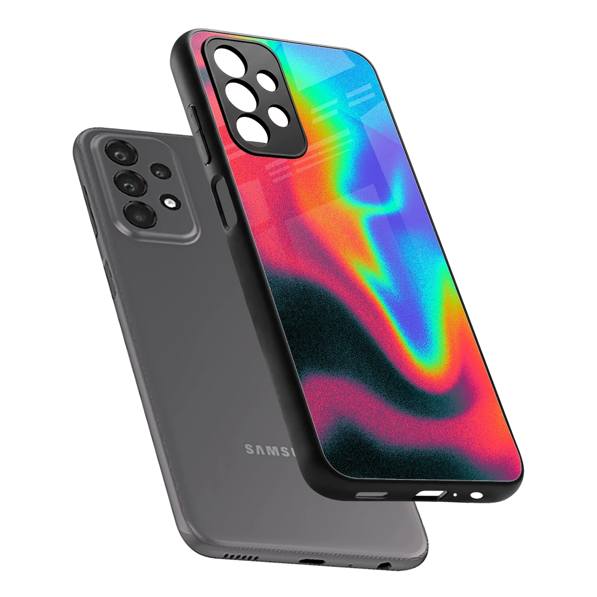 Whirlwind Aura sleek samsung galaxy a23 cover with tempered glass back and TPU edges