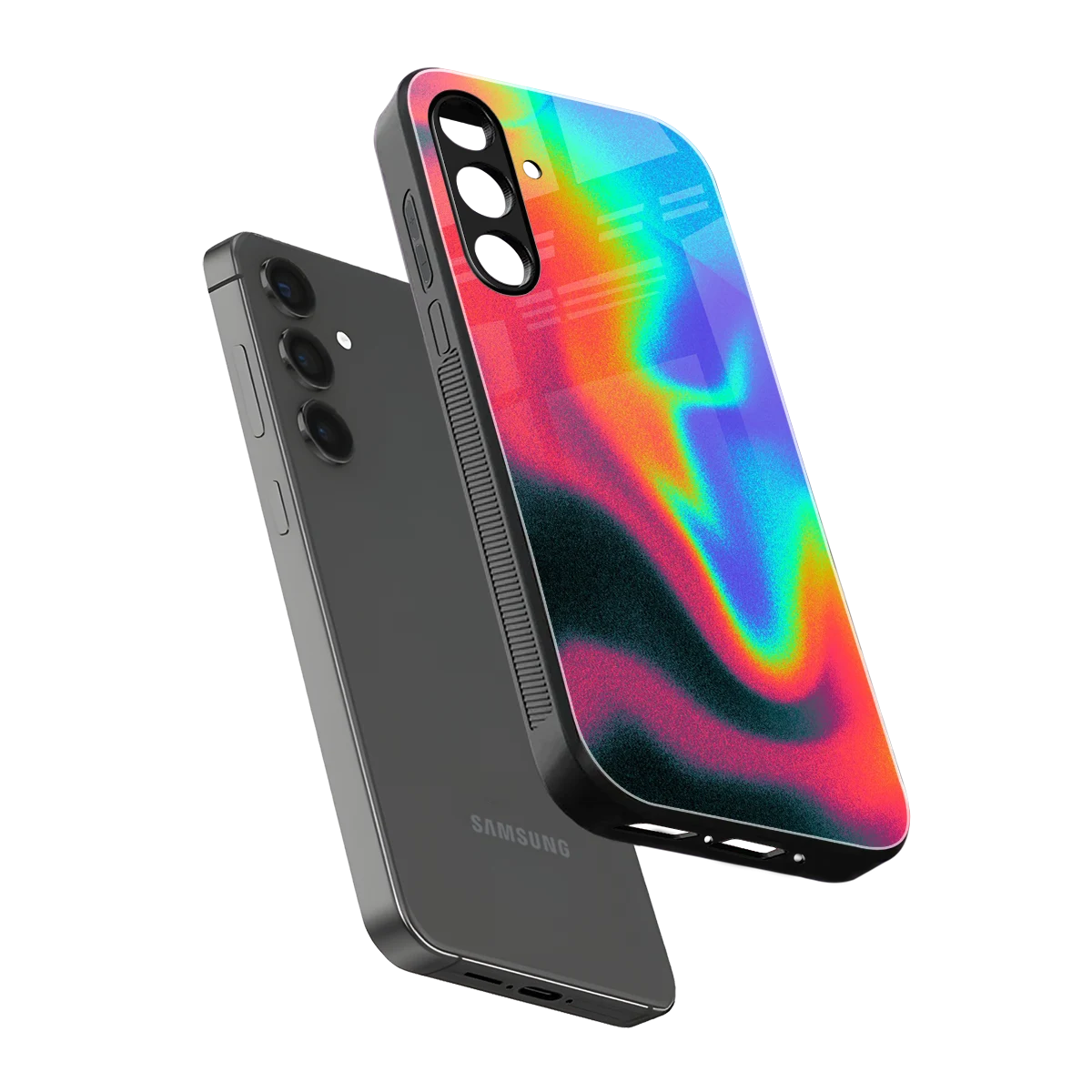 Whirlwind Aura sleek samsung galaxy a14 5g cover with tempered glass back and TPU edges