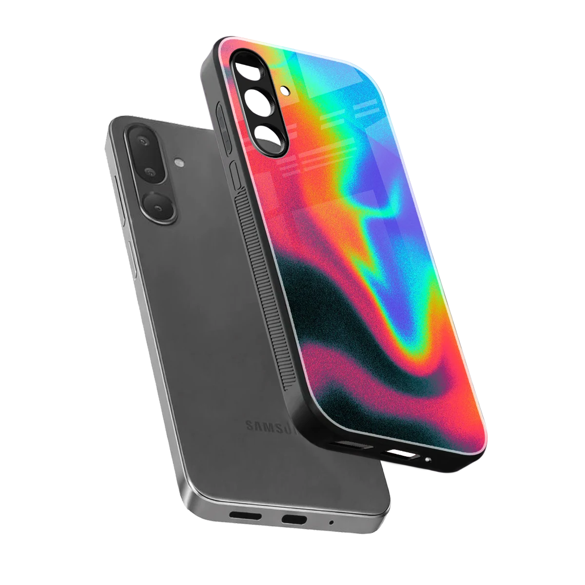 Whirlwind Aura sleek samsung galaxy m36 5g cover with tempered glass back and TPU edges