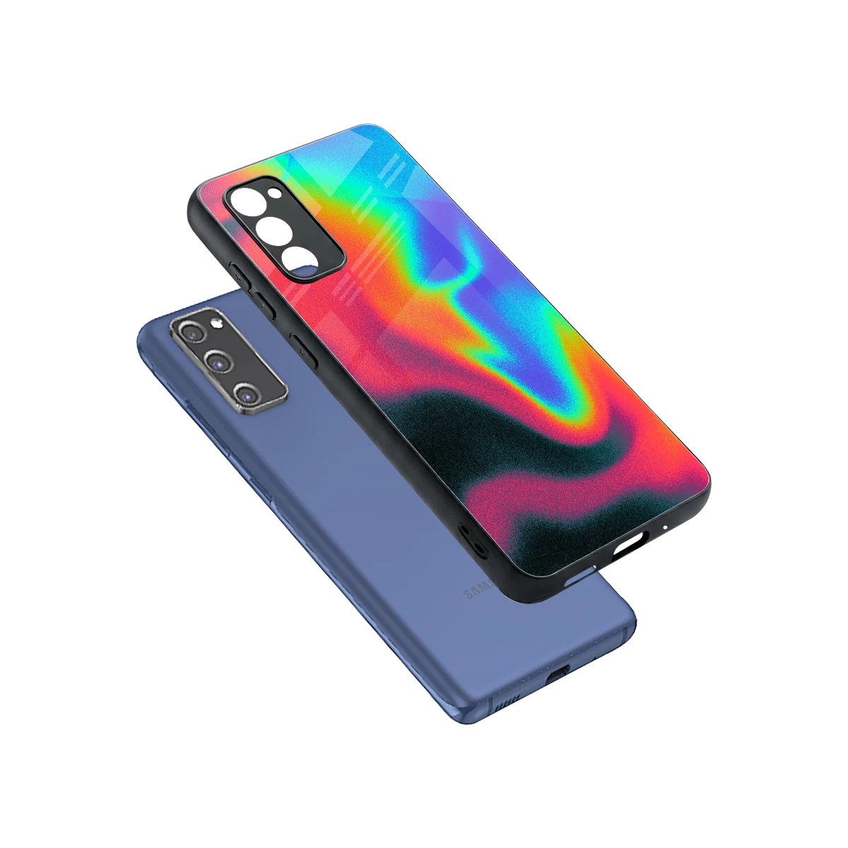 Whirlwind Aura sleek samsung galaxy s20 fe cover with tempered glass back and TPU edges