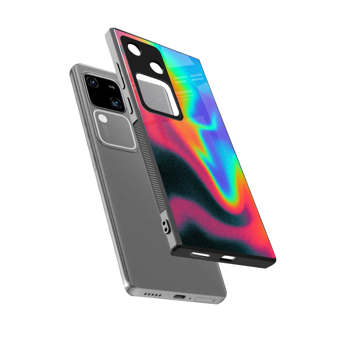 Whirlwind Aura sleek vivo v30 cover with tempered glass back and TPU edges
