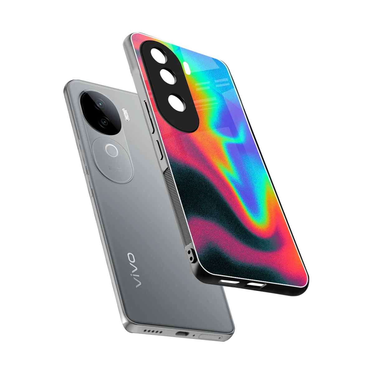 Whirlwind Aura sleek vivo v40e cover with tempered glass back and TPU edges