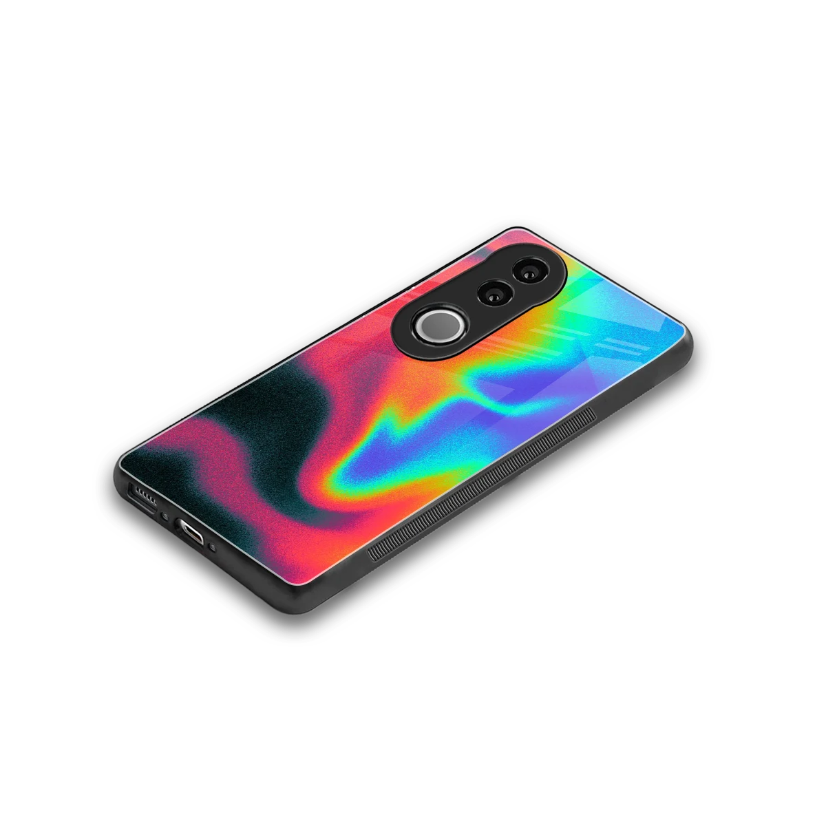 Whirlwind Aura stylish phone case for vivo v50 | glossy glass and slim fit