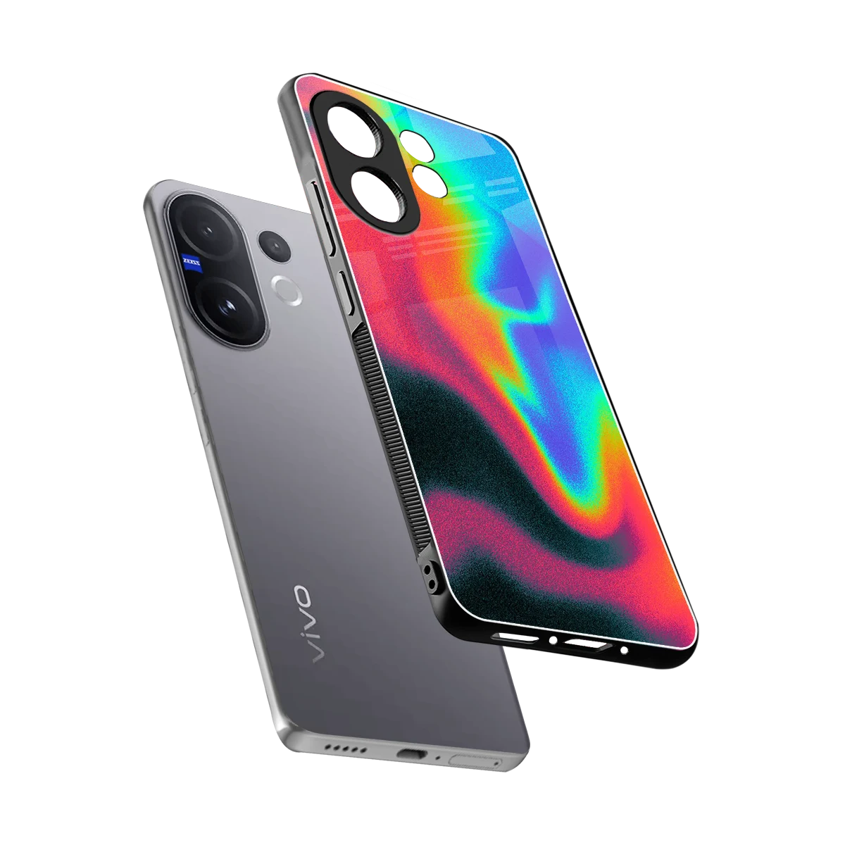 Whirlwind Aura sleek vivo v60 cover with tempered glass back and TPU edges