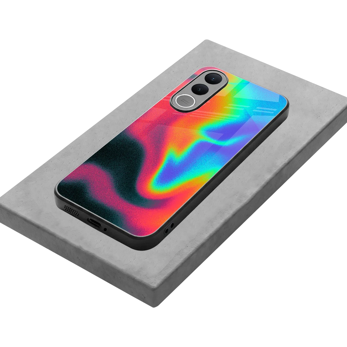 Whirlwind Aura stylish phone case for vivo v70 fe | glossy glass and slim fit