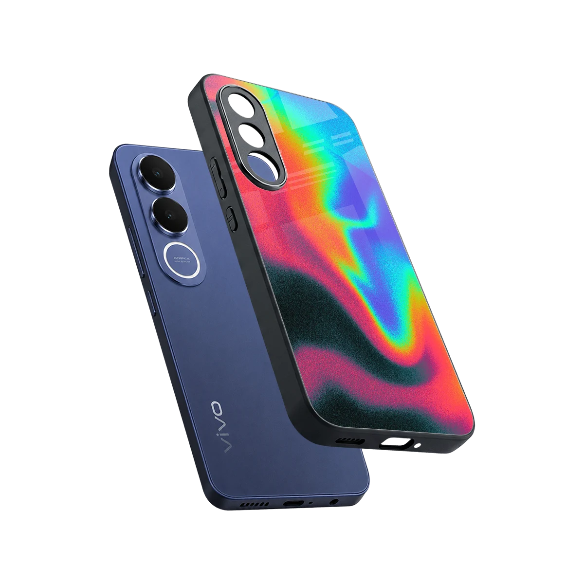 Whirlwind Aura sleek vivo v70 fe cover with tempered glass back and TPU edges