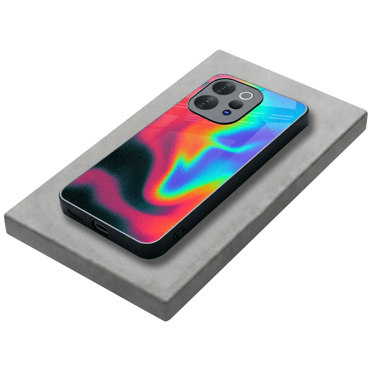 Whirlwind Aura stylish phone case for vivo v70 | glossy glass and slim fit