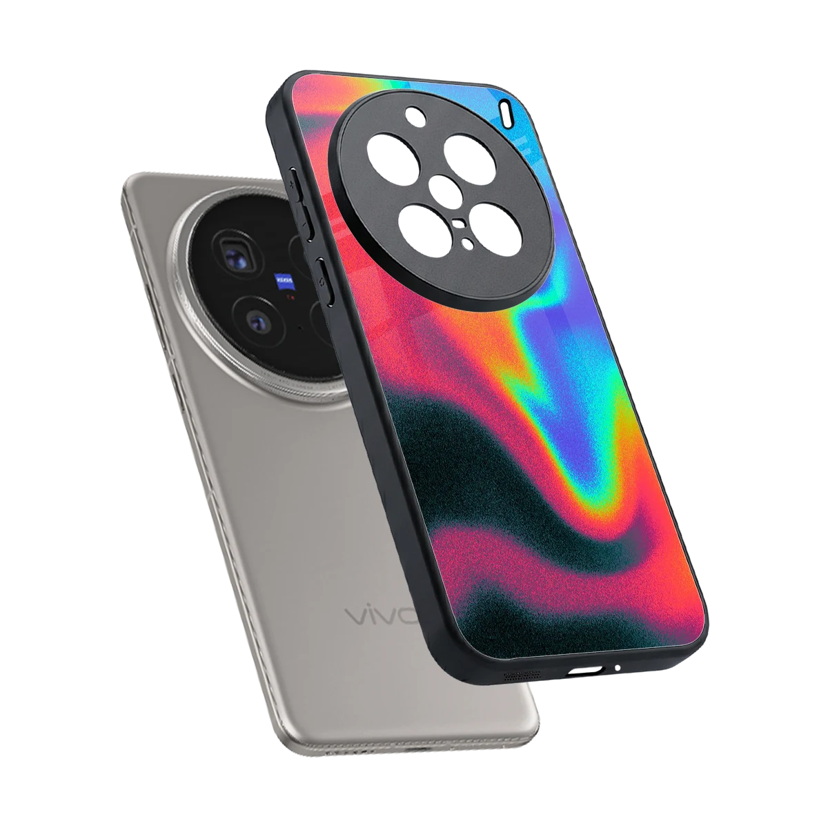 Whirlwind Aura sleek vivo x200 pro cover with tempered glass back and TPU edges