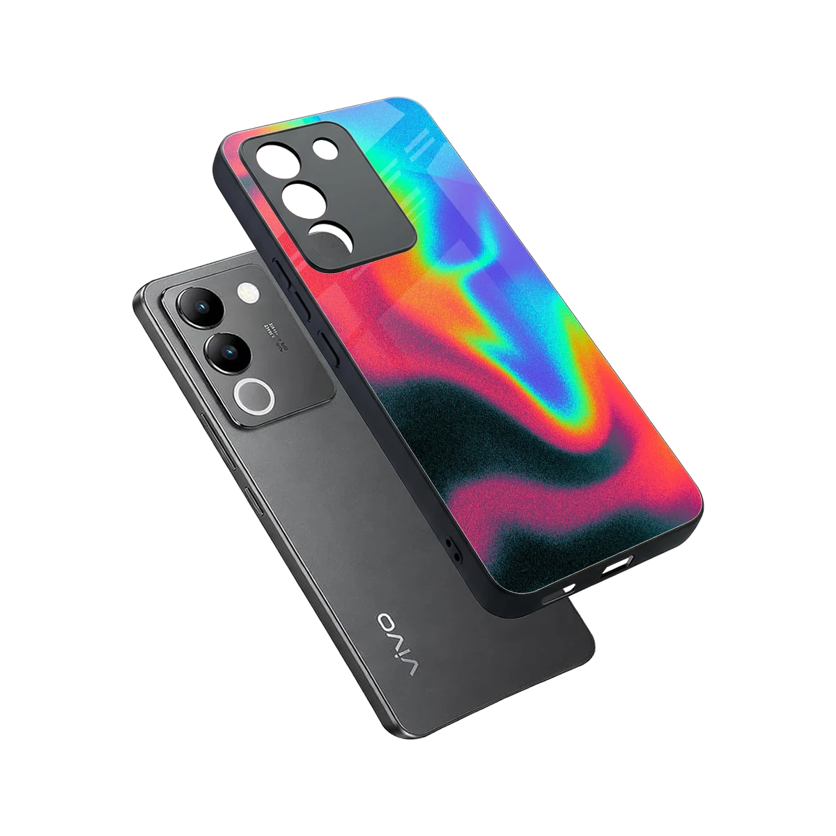 Whirlwind Aura sleek vivo y200 5g cover with tempered glass back and TPU edges