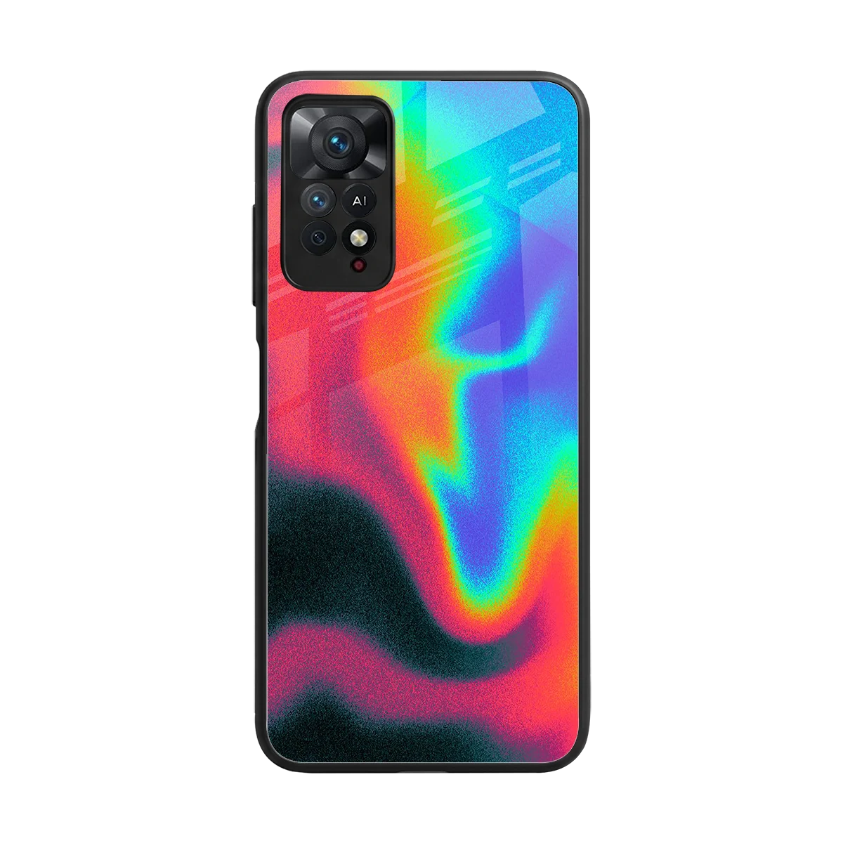 Whirlwind Aura back phone cover | glass case for redmi note 11 pro