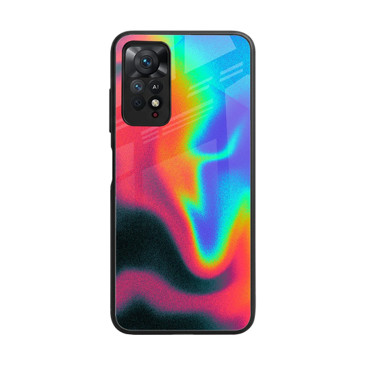 Whirlwind Aura back phone cover | glass case for redmi note 11 pro